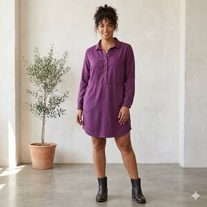 Time and Tru Long Sleeve Purple Dress